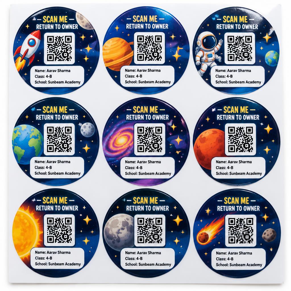 Space Mission WapasTag sticker set